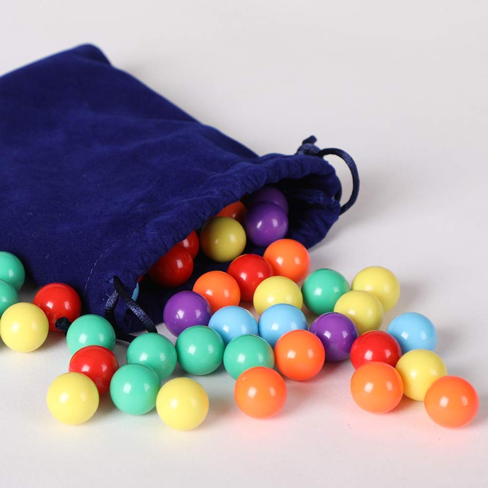 60 Pcs Game Balls for Chinese Checker, 16mm Marbles Balls for Marble Run, Mar…