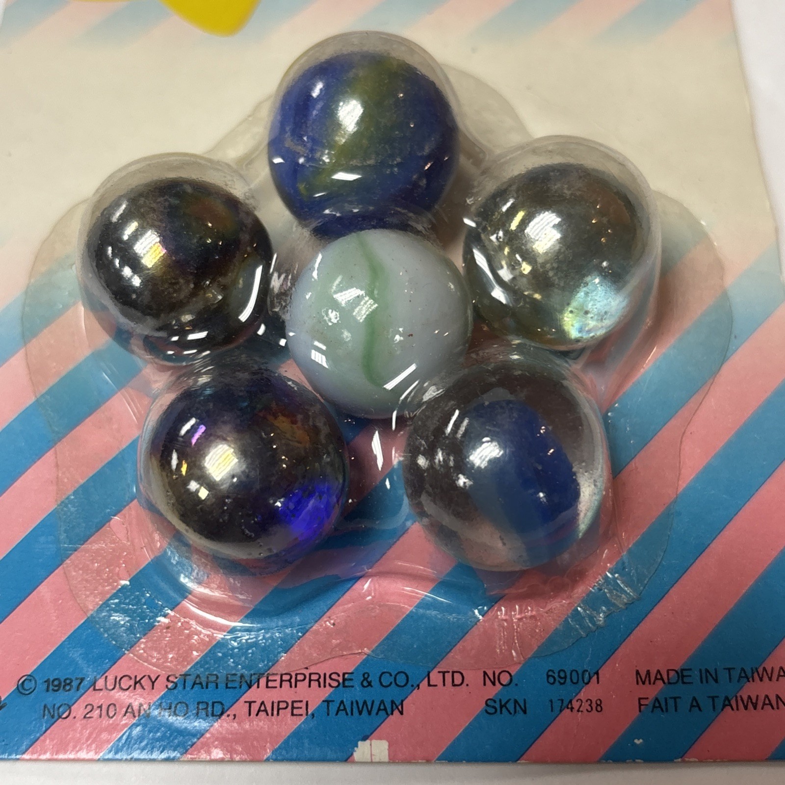 1987 Lucky Star Marble Shooters Unopened Packs NOS 25mm