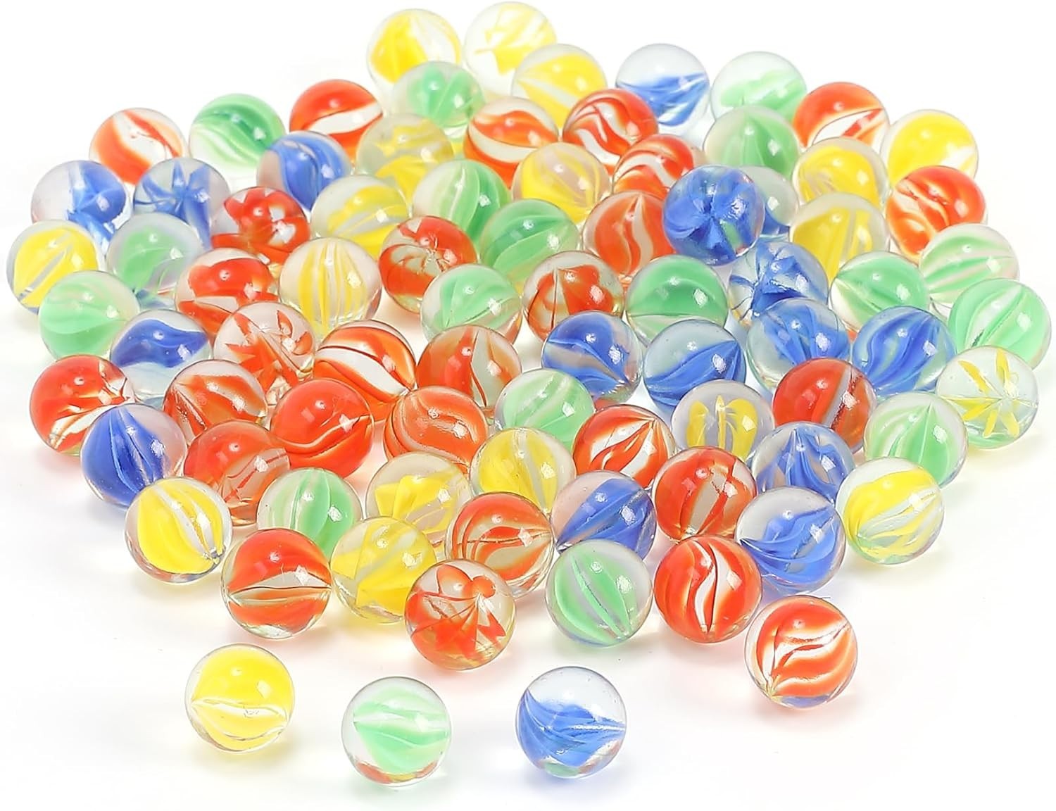 400 pcs Color Mixing Glass Marbles ,9/16 inch Bulk for Kids Marble Games,DIY …