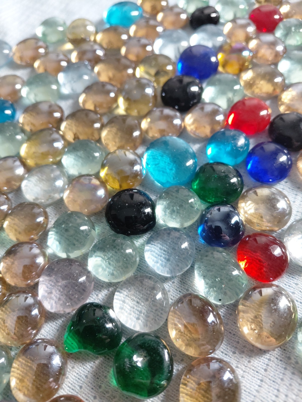 LOT OF (50) JABO FLAT CLASSIC 5/8″ MARBLE GEMS $8.99.
