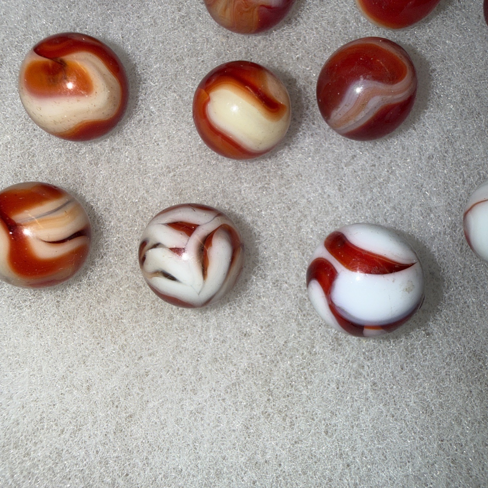 VINTAGE Peltier Akro Alley Agate Christensen Marble Lot Of 29 Marbles