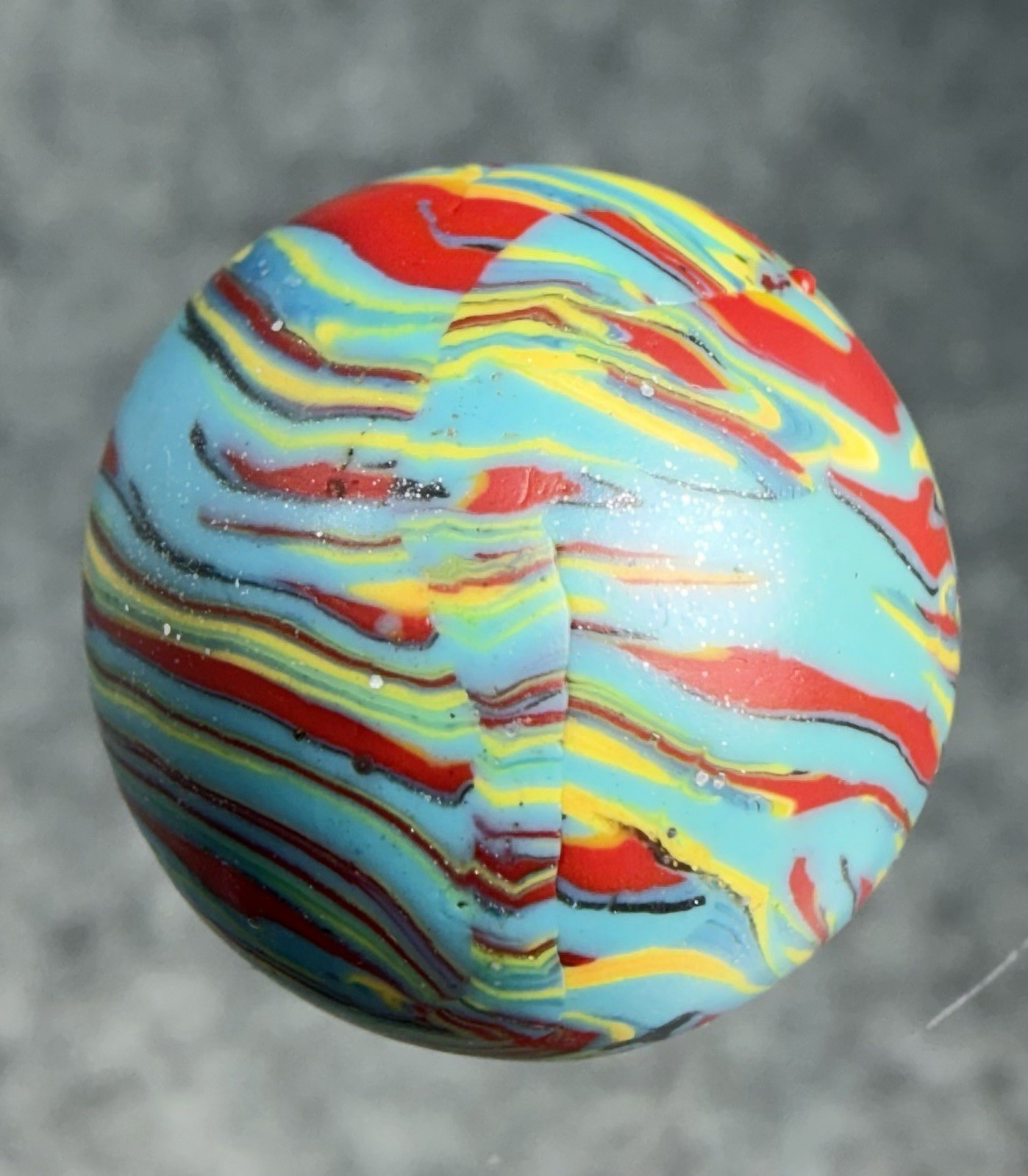 Handmade Marble – CAC Fantasy Striped Opaque- Superman
