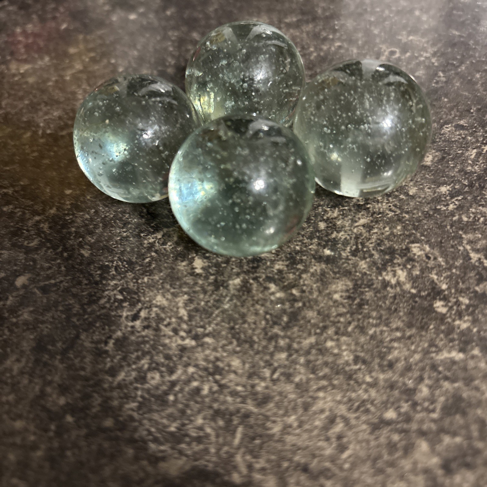 Lot Of 4 Unbranded Glass Marble Bubbles Shooters Large Collectibles Children Toy