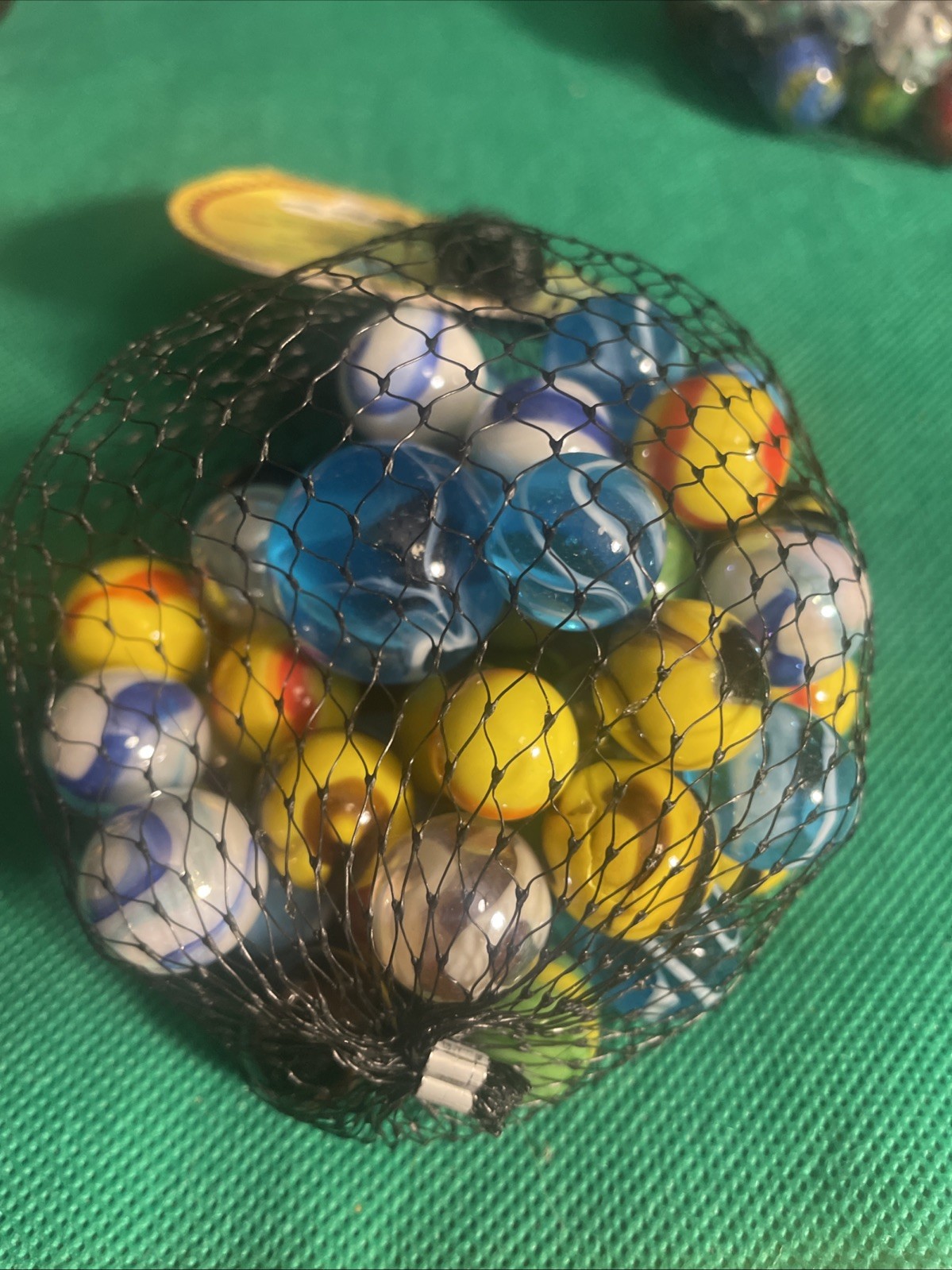 50 Piece Traditional Marbles 49 Plus 1 Shooter 100% Glass 5 Bags