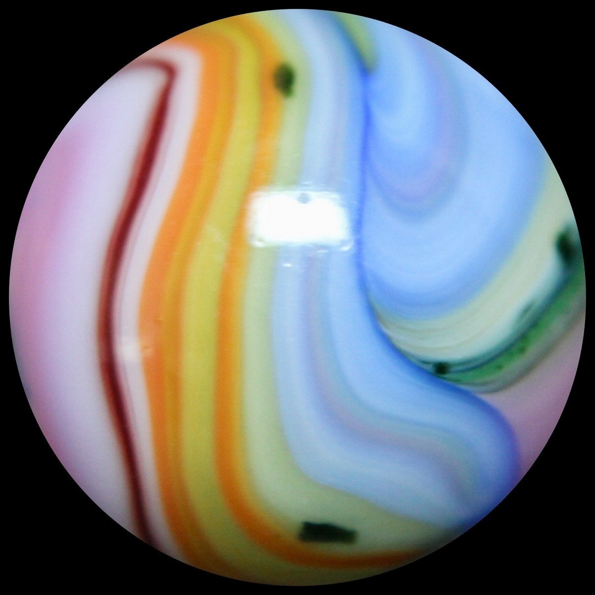 DAS Equinox Marble Collector Series: Radioactive “Pretty in Pink” Rainbow 0.722″