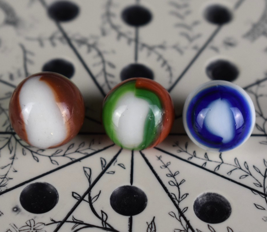 Vintage Marble King Rainbow Lot – 1″ Shooter /Boulder and x12 Standard Size