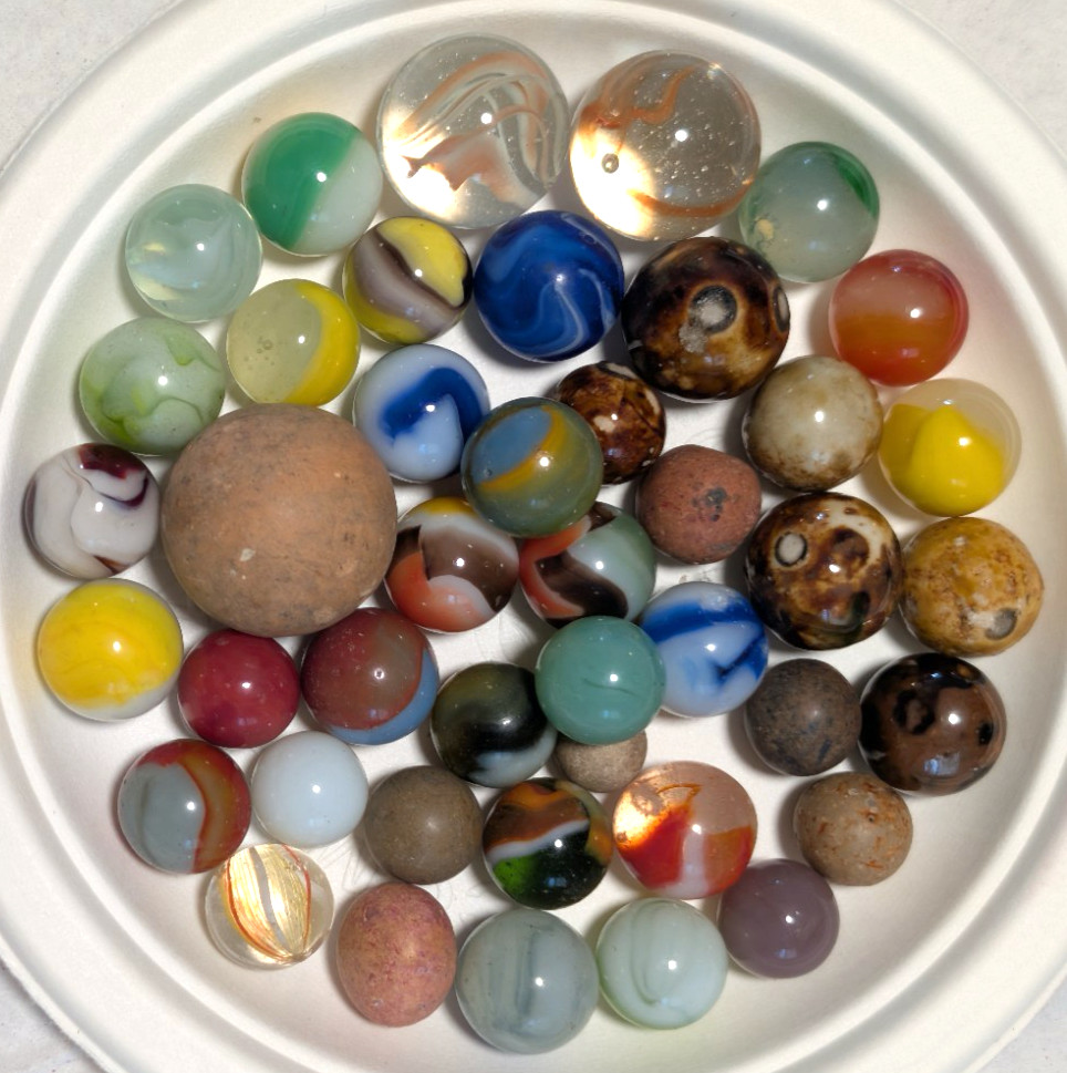 #2 Collectable Mint- Excellent Vintage Mixed Beautiful Marbles, 1930’S-1960’S