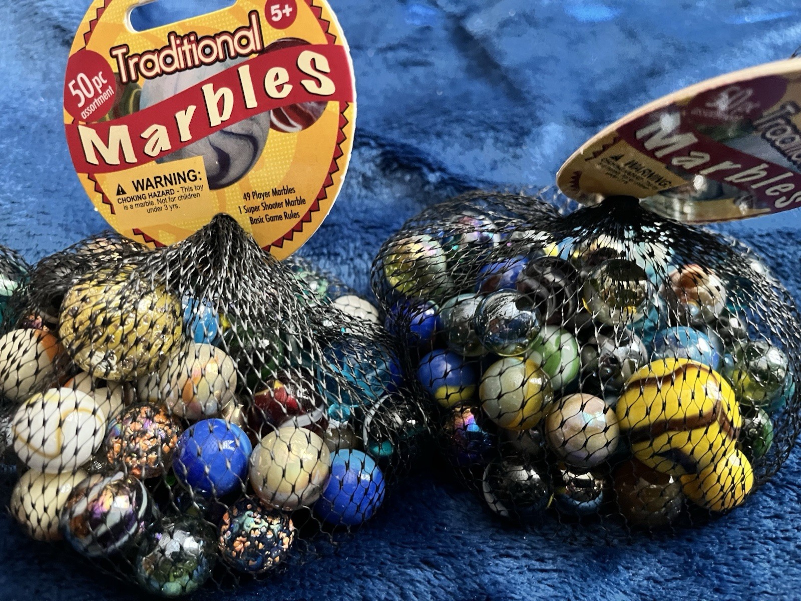 New Marble Lot Three Bags (110 pcs) One And Three Quarter Pounds Fast Shipping