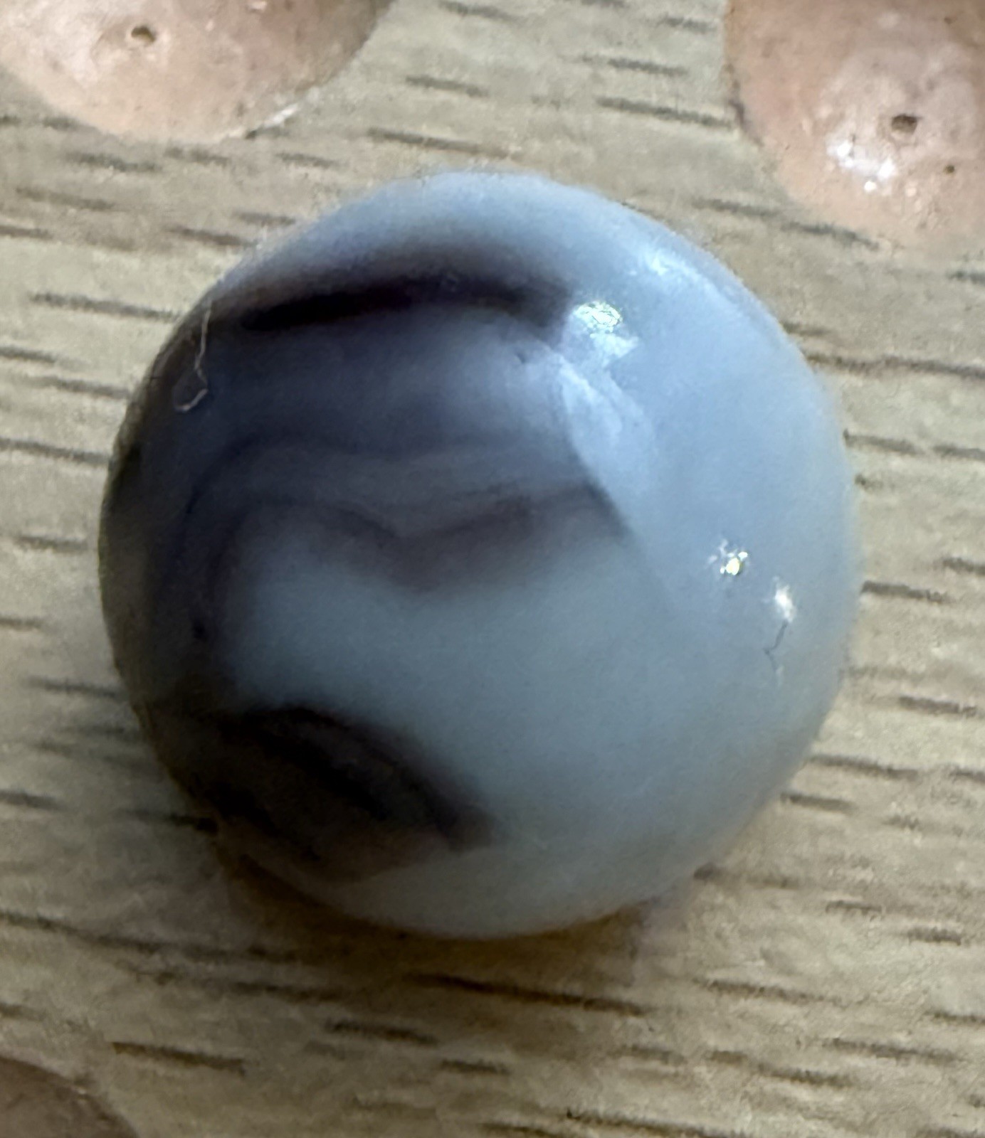 Dark Amethyst Purple Opaque Early VITRO Conqueror Patch Vintage Marble .69
