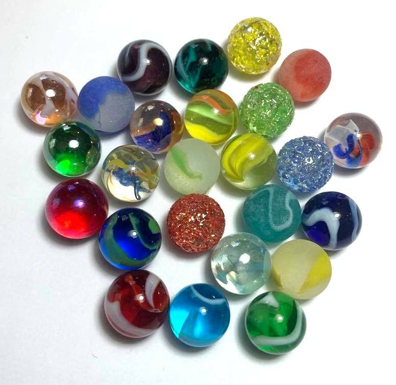 16mm Marbles for Stained Glass Fencing DIY Project Pk 50 Translucent Asst Colors