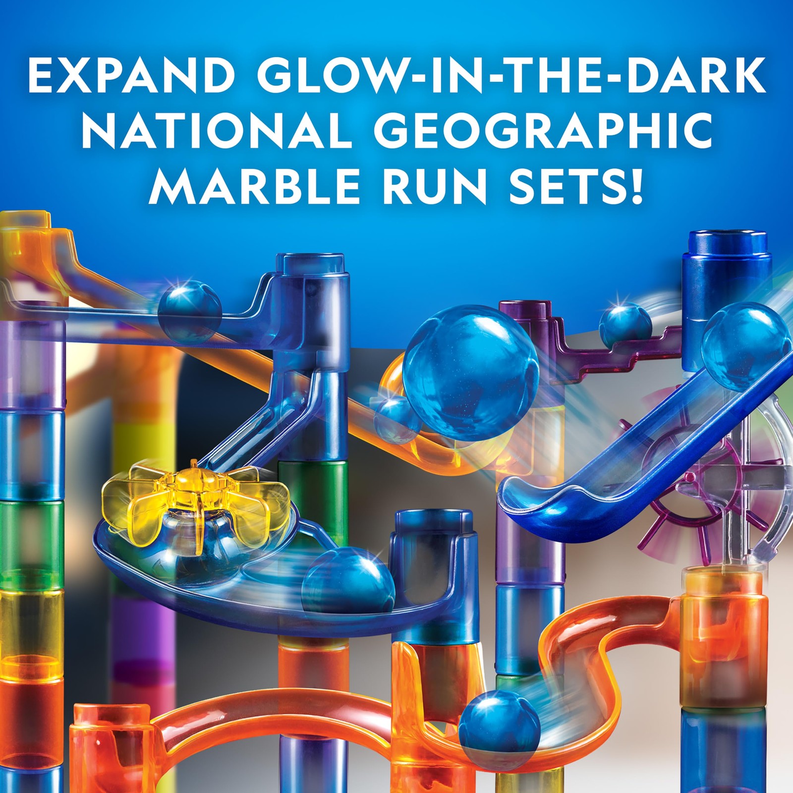 National Geographic Marble Run with 9.21 x 2.2 x 6.18 inches, Multicolor