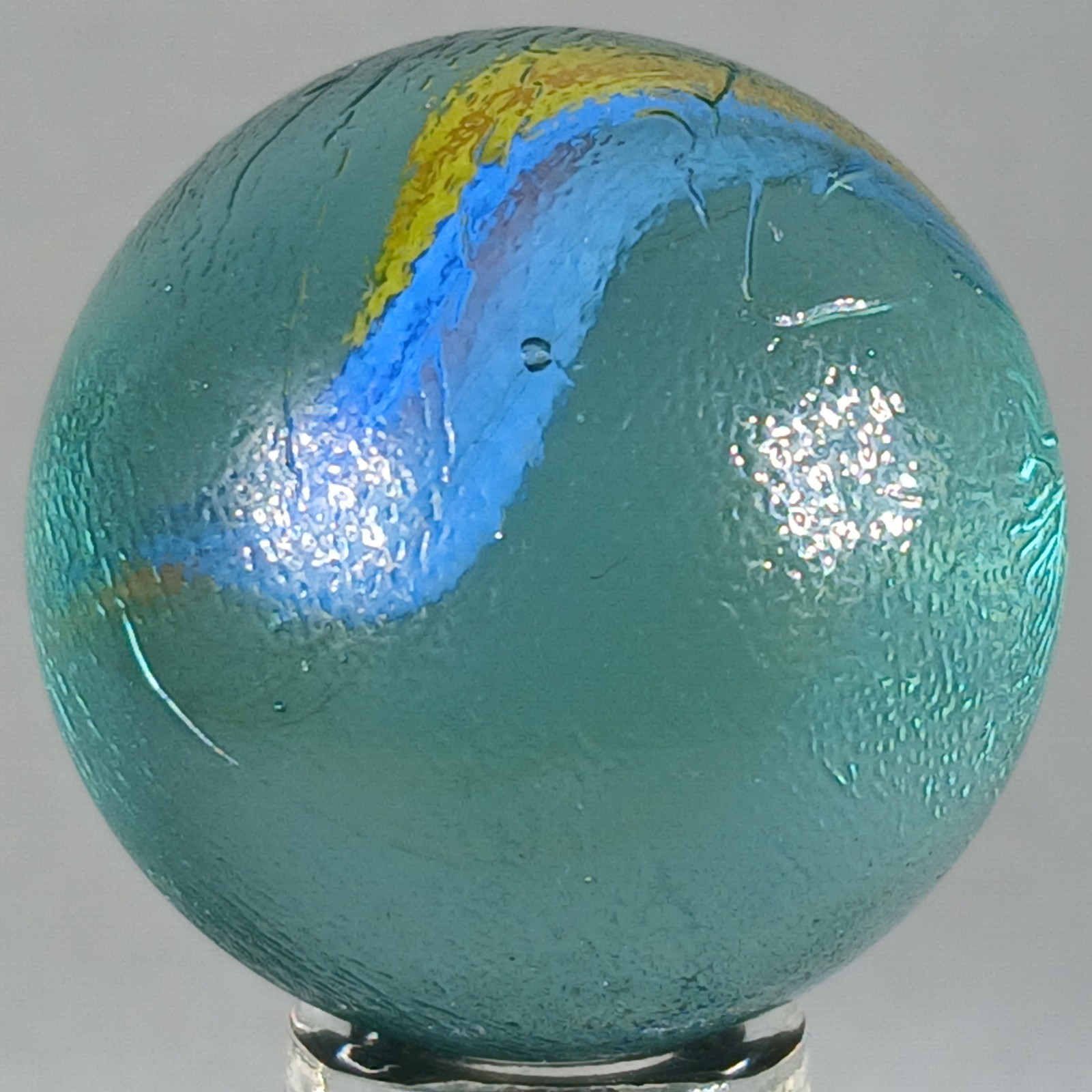 Large Vintage Imported Hybrid Cat’s Eye Marble .93 Inches Near-Mint Condition