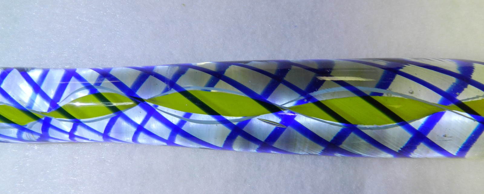 Nice Handmade Marble Cane Peice 8 1/2 Inches Unknown Artist