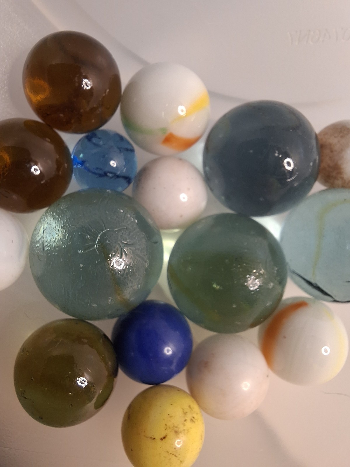 Marbles Lot Variety Of Colors 3 lbs,about 350 Different Sizes and conditions