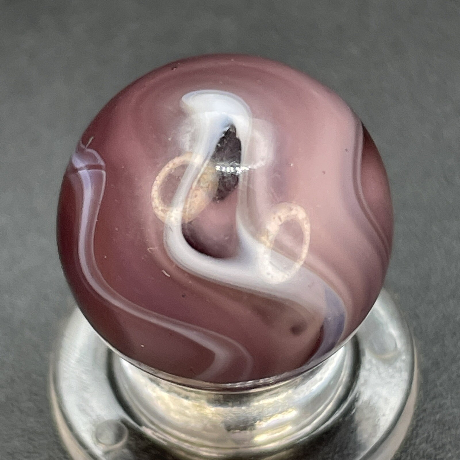 Christensen Or CAC Slag Marble Multi Color Single Seam Marble Vintage Marbles