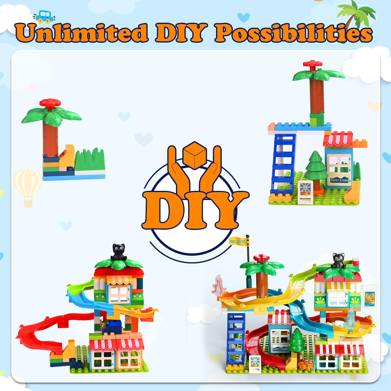 XYNGU Marble Run Building Blocks,Classic Large 32.00 cm x 39.99 x 10.03