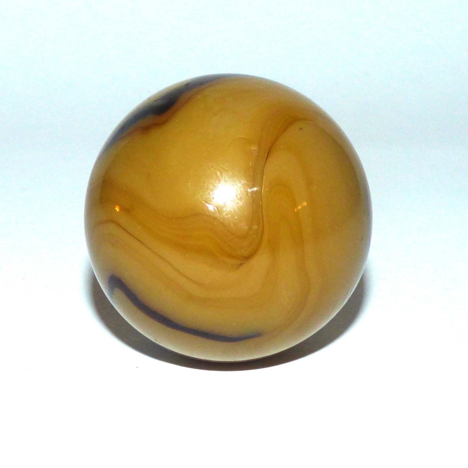 Toe Breaker 50mm Caramel Brown Swirl Vacor Marbles – Rare Pair Set of 2