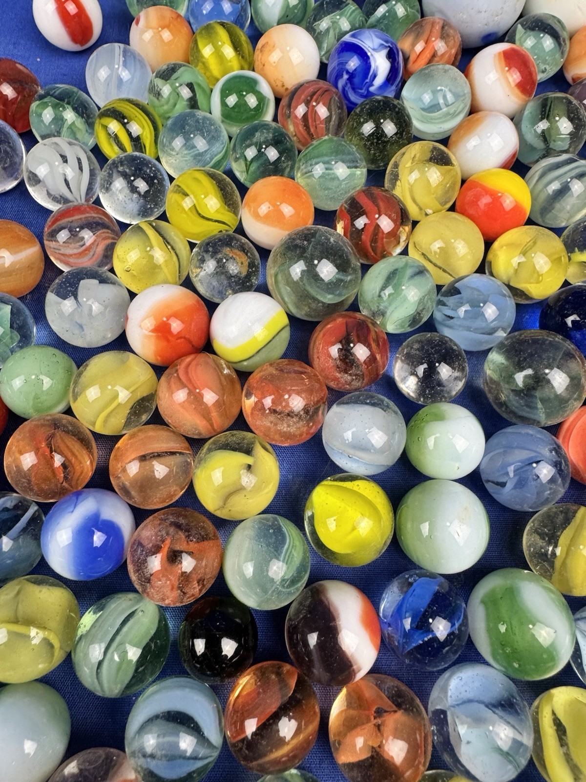 163 Vintage Marbles & 8 Poppers ~ Authentic Massachusetts Estate Find
