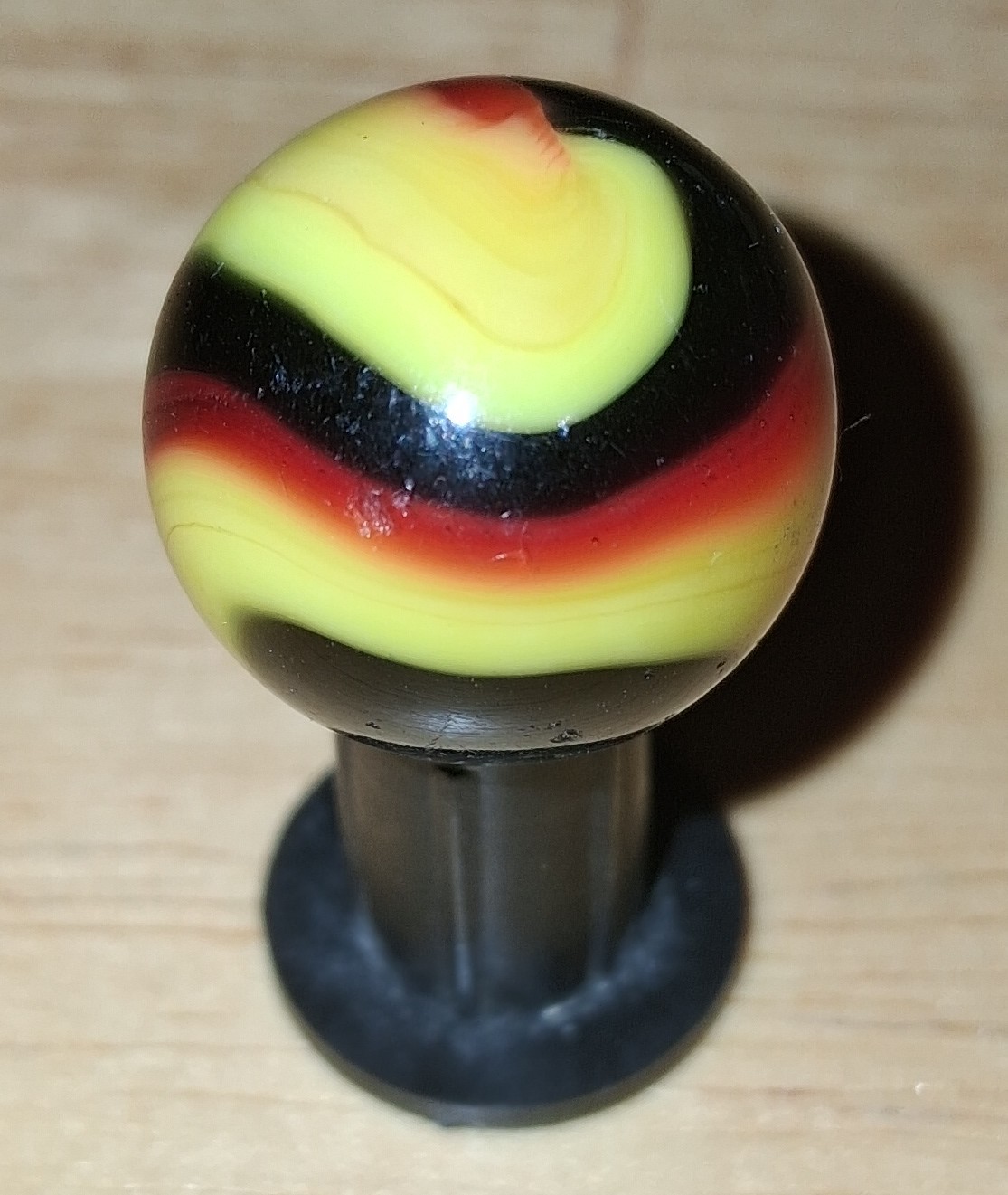 Vintage Akro Agate “Indian Blanket” Corkscrew Marble 23/32″