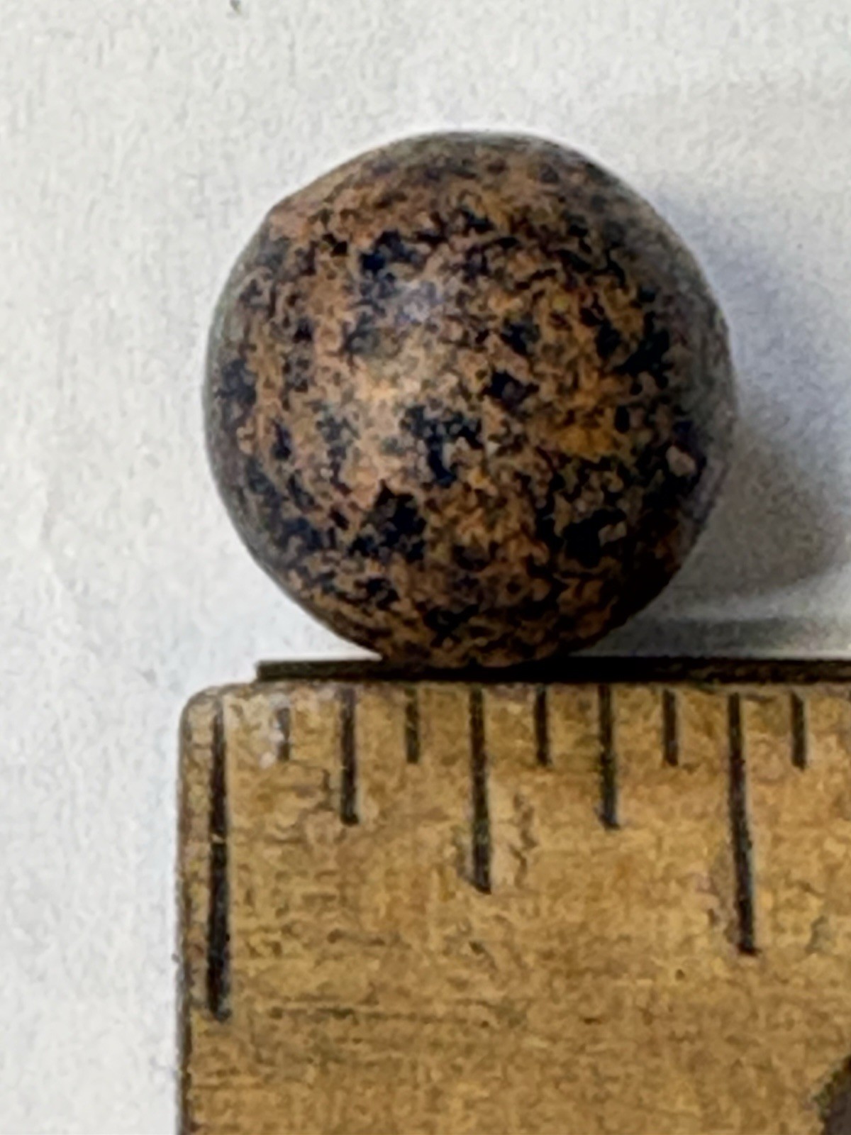 Antique Handmade Pre-Civil War era Clay Speckle Birds Egg Marble