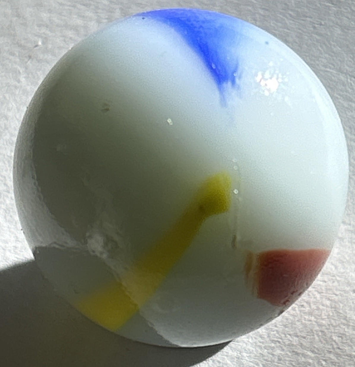 1” PELTIER GLASS COMPANY, National Line Rainbo Ketchup Mustard Blue Sky Picasso