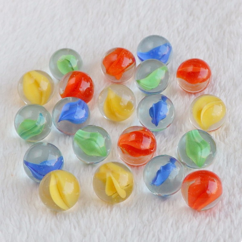 16mm Marbles Glass Beads Coloured Traditional Vintage Classic Toy Game DIY Decor