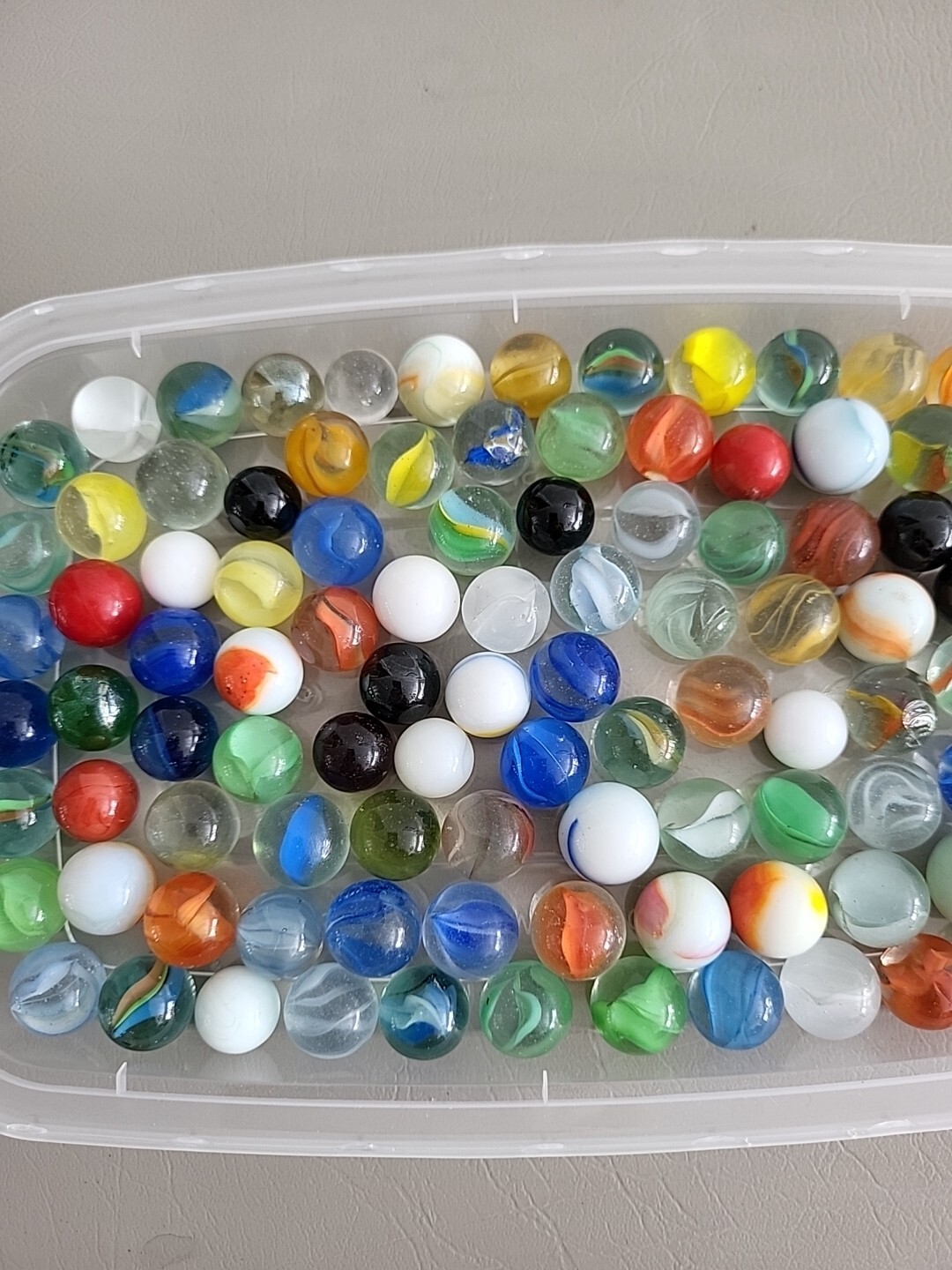 Ball Ideal Qt. Canning Jar With 278 Regular Marbles-Various Colors,Sizes,Makers
