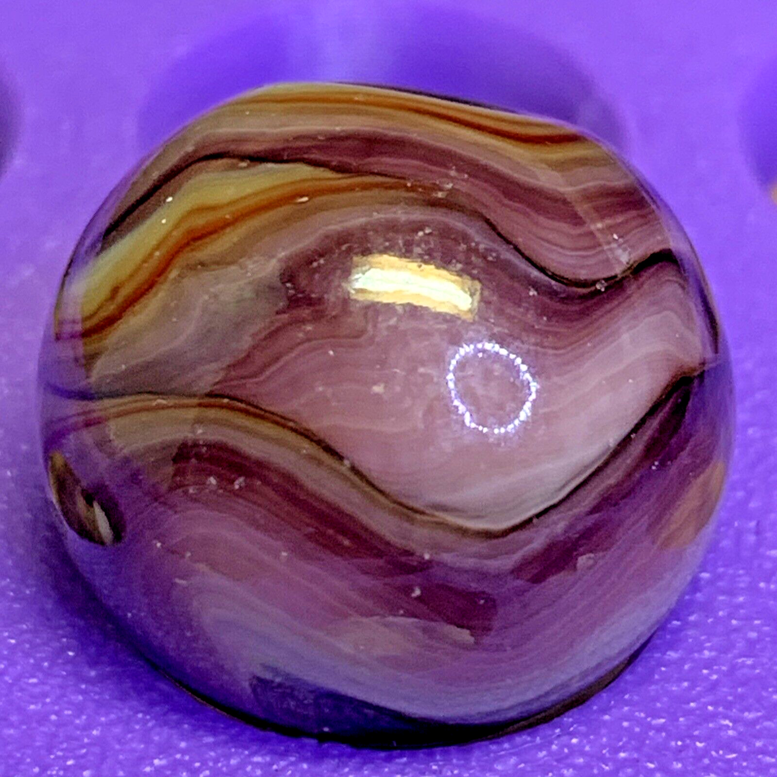 DAS/JABO/WV DEEP SEAM RED ONION TYPE SWIRLS AVENTURINE SPECK SHOOTER .72″ 9B/111