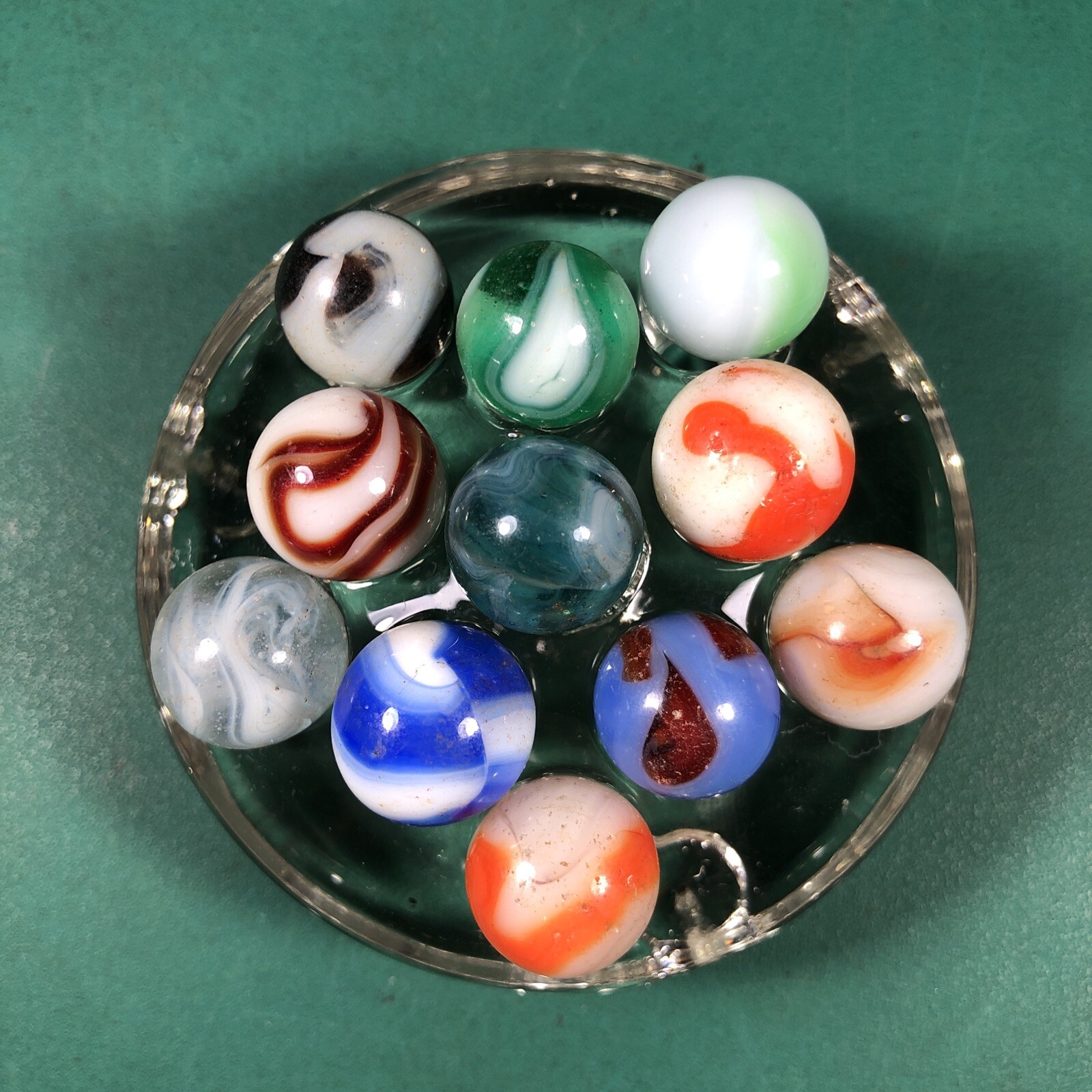 Vintage Marbles | Approximately 1/2″ | Lot Of 11 | Nice Patterns | Lot #612
