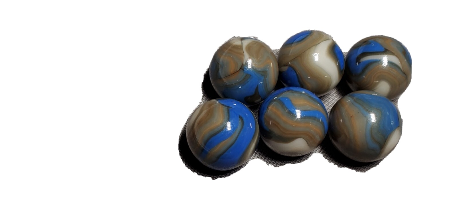 6 OUTSTANDING 3/4″ JABO SWIRL MARBLES $6.99 LOT #1A1A