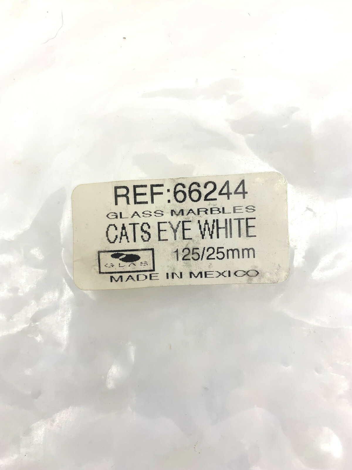 25mm White Cat’s Eye 2004-2006 Glass Mega Marbles Shooters (1″) PK 5 Cats Eye