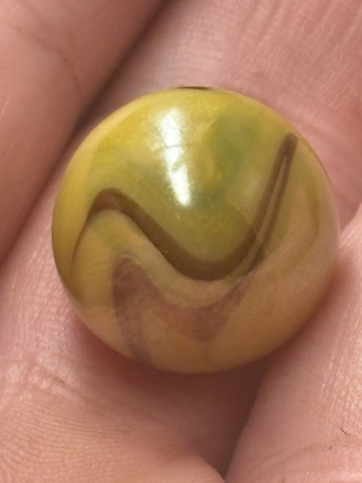 Vintage Christensen Agate Striped Opaque 3/4″ Shooter Marble