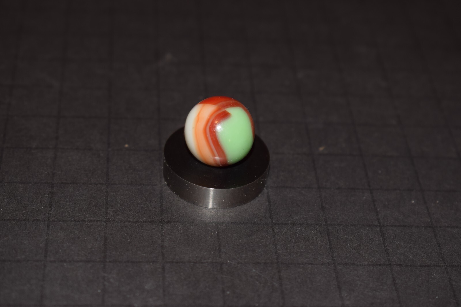Vintage NRL Peltier Rainbo 🔴🟢 Collectors Toy Marble .656″=21/32″=16.5mm MINT
