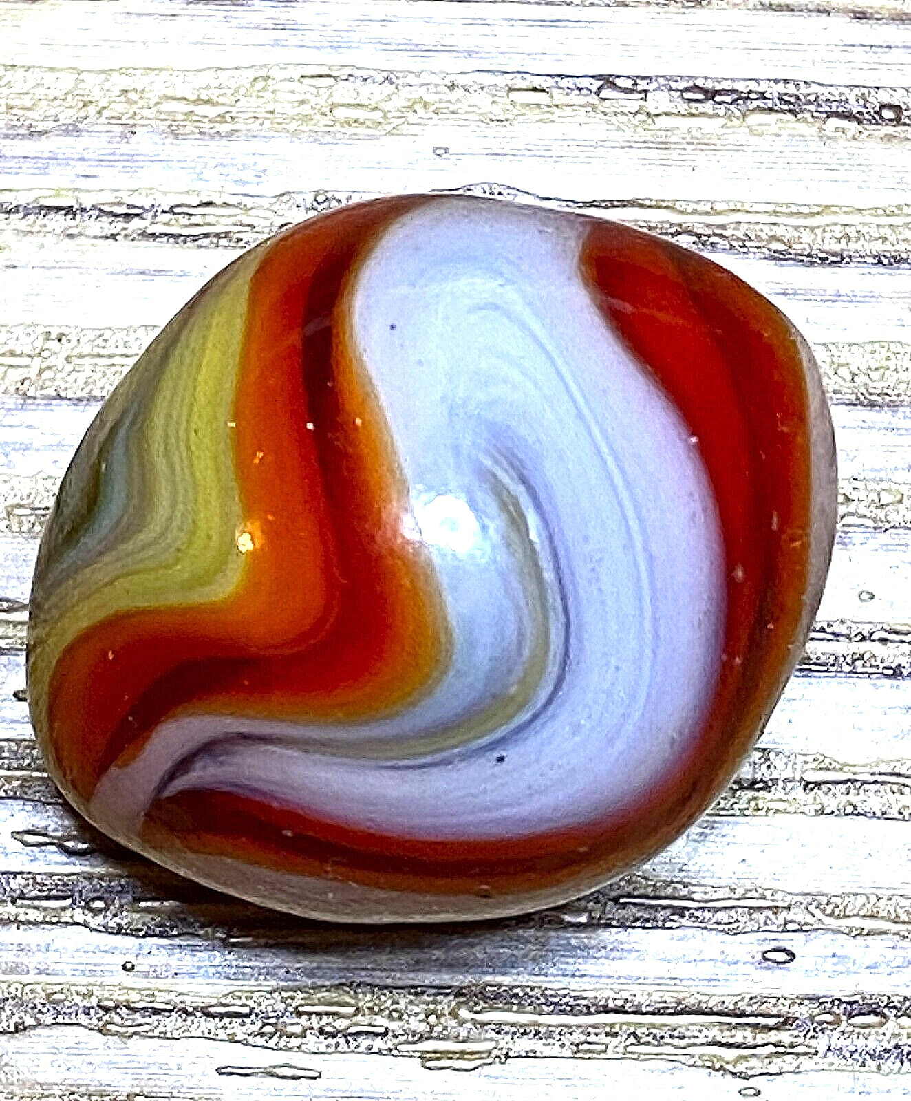 DAS/CHAMPION/WV/JABO AMAZING FOOTBALL SEAMED CANDY RED SWIRLED SHOOTER .70″ M359