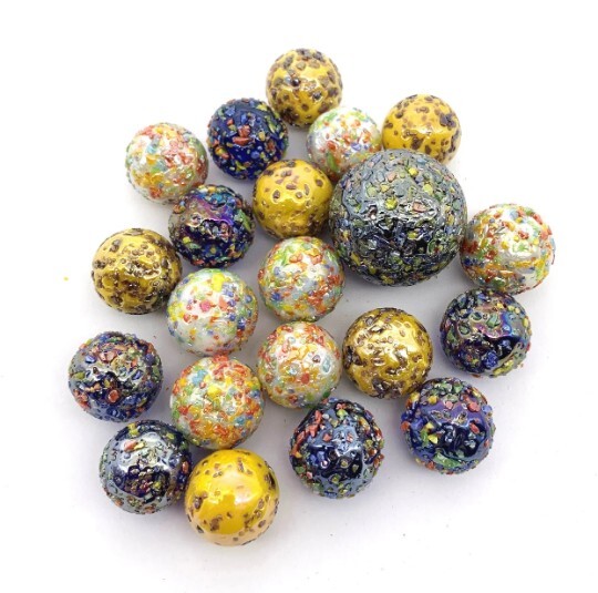 NEW 2022! Net Bag 21 T Rex Glass House of Marbles Vacor Glitterbomb Blowfish Etc