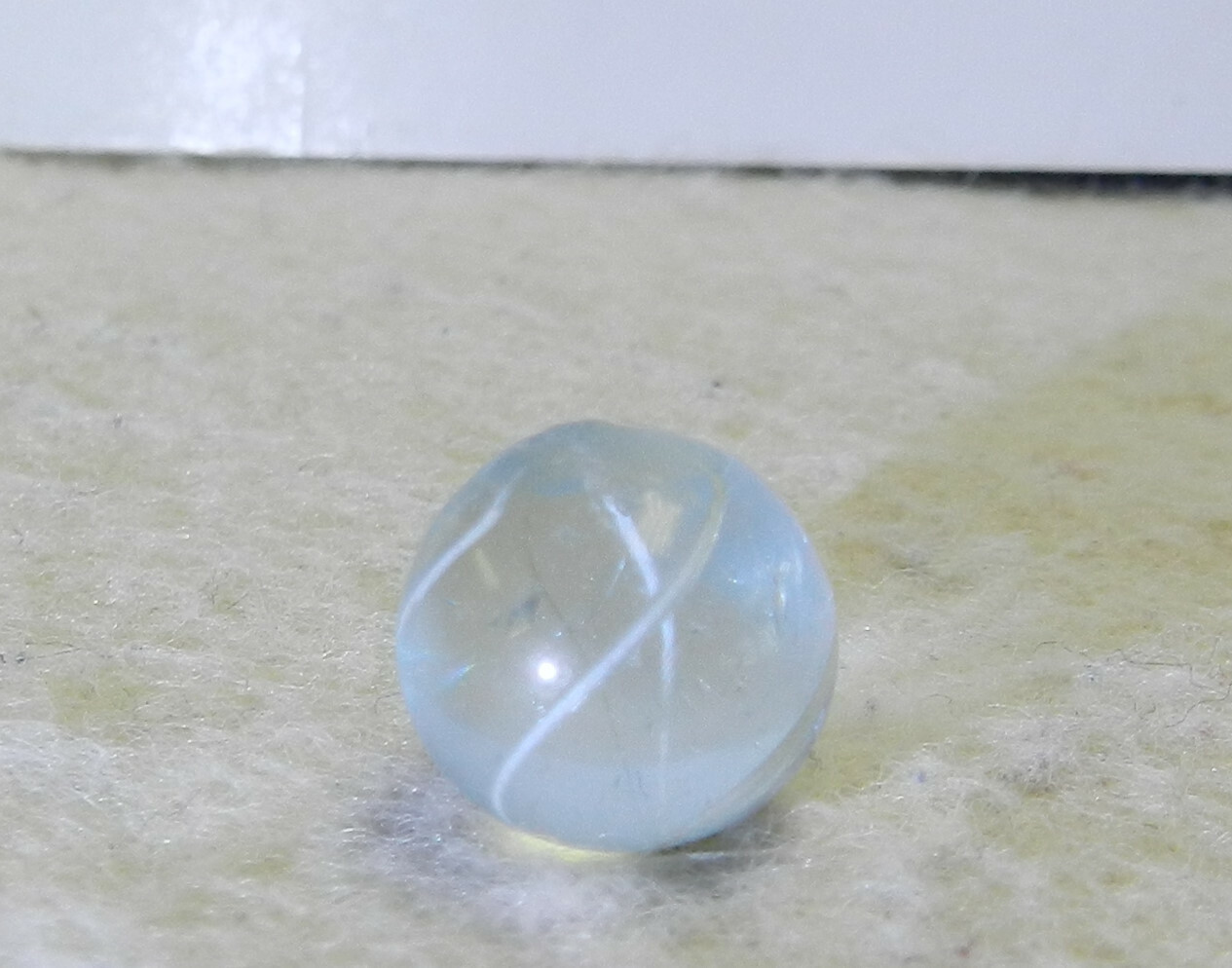 #13595m Tiny Peewee .46 Inches Vintage German Handmade Marble Near Mint