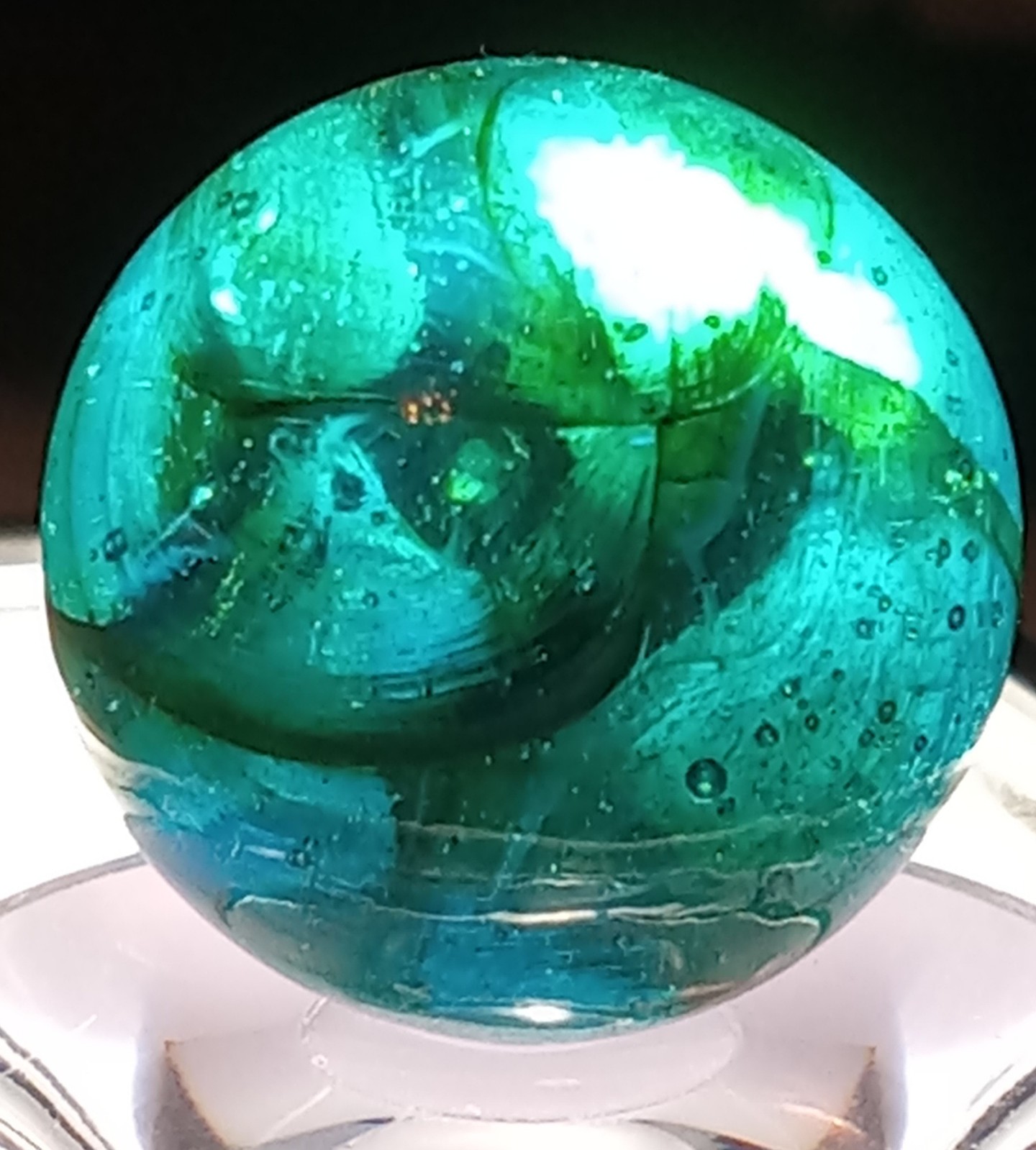 SCARCE LIMITED PRODUCTION Davis Marble Works WV Swirl Pennsboro 1947-48 DAZZLING