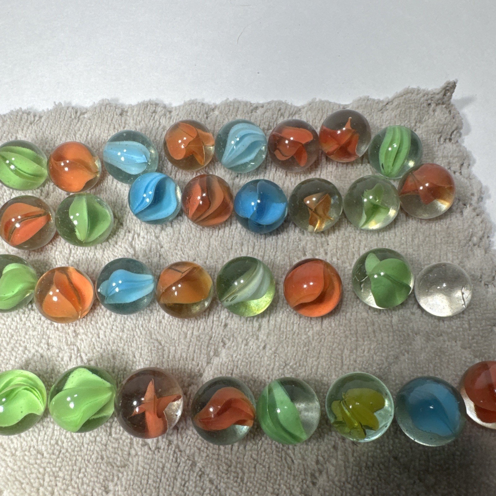 121 Vintage Marbles, Various Sizes