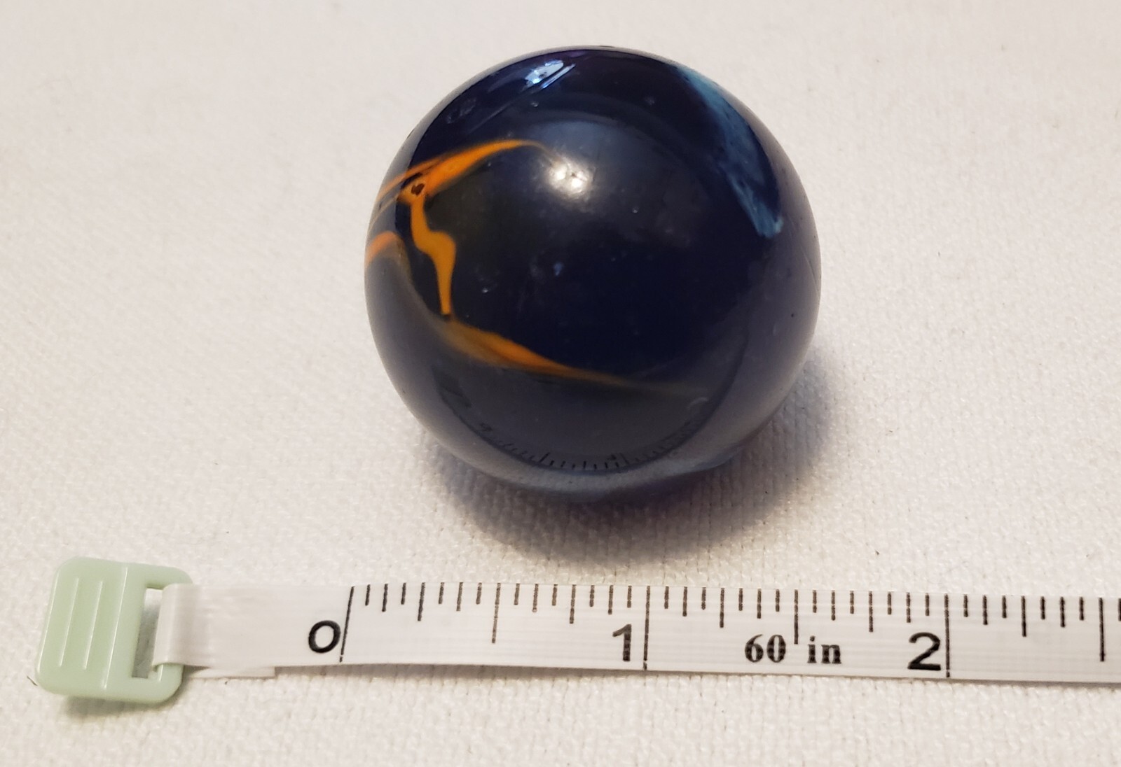 ☆☆☆PRICE DROP☆☆☆ Antique Blue Orange Swirl Glass Pontil Victorian Glass Guinea