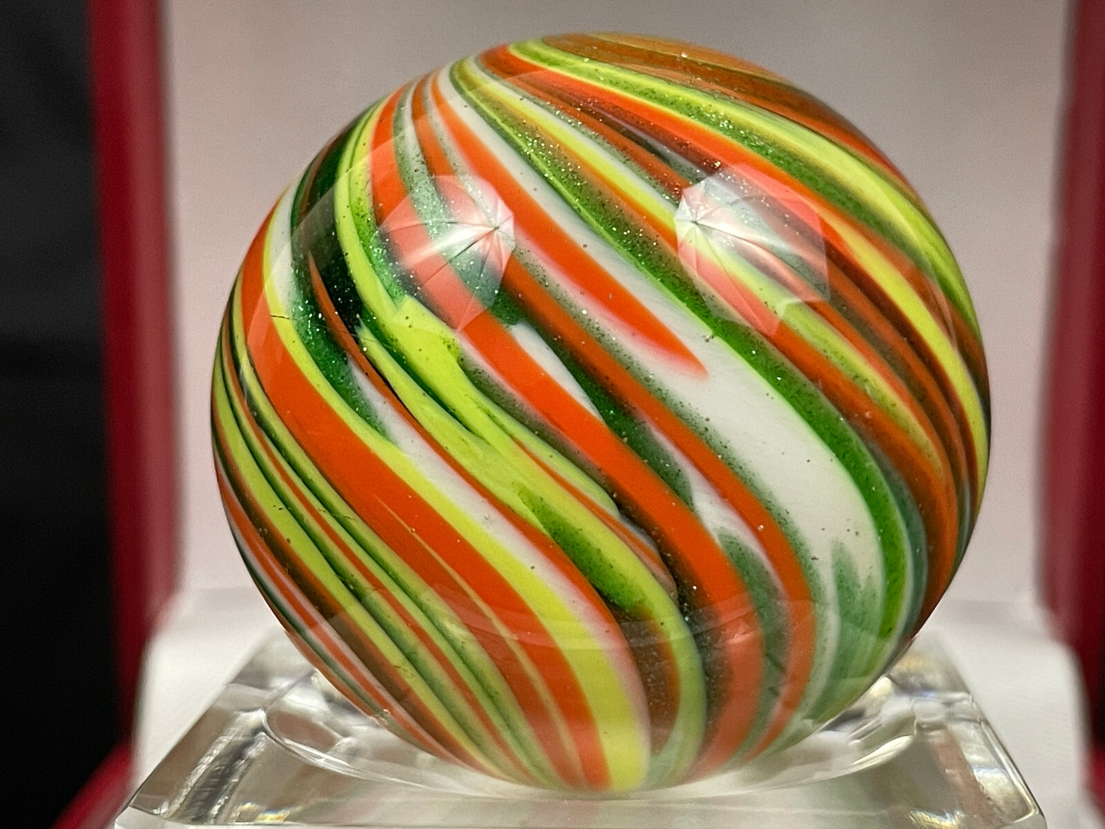 Rick Davis Glass Art Marble 1.48″ Signed #25