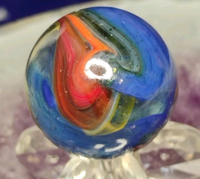 .73″ JABO/D.A.S. MARBLES💥GREEN AV. SWIRL TOYS NM+