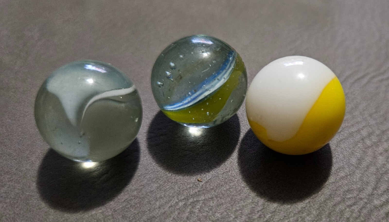 Small Lot of Vintage Marbles and Dice in Glass Jar