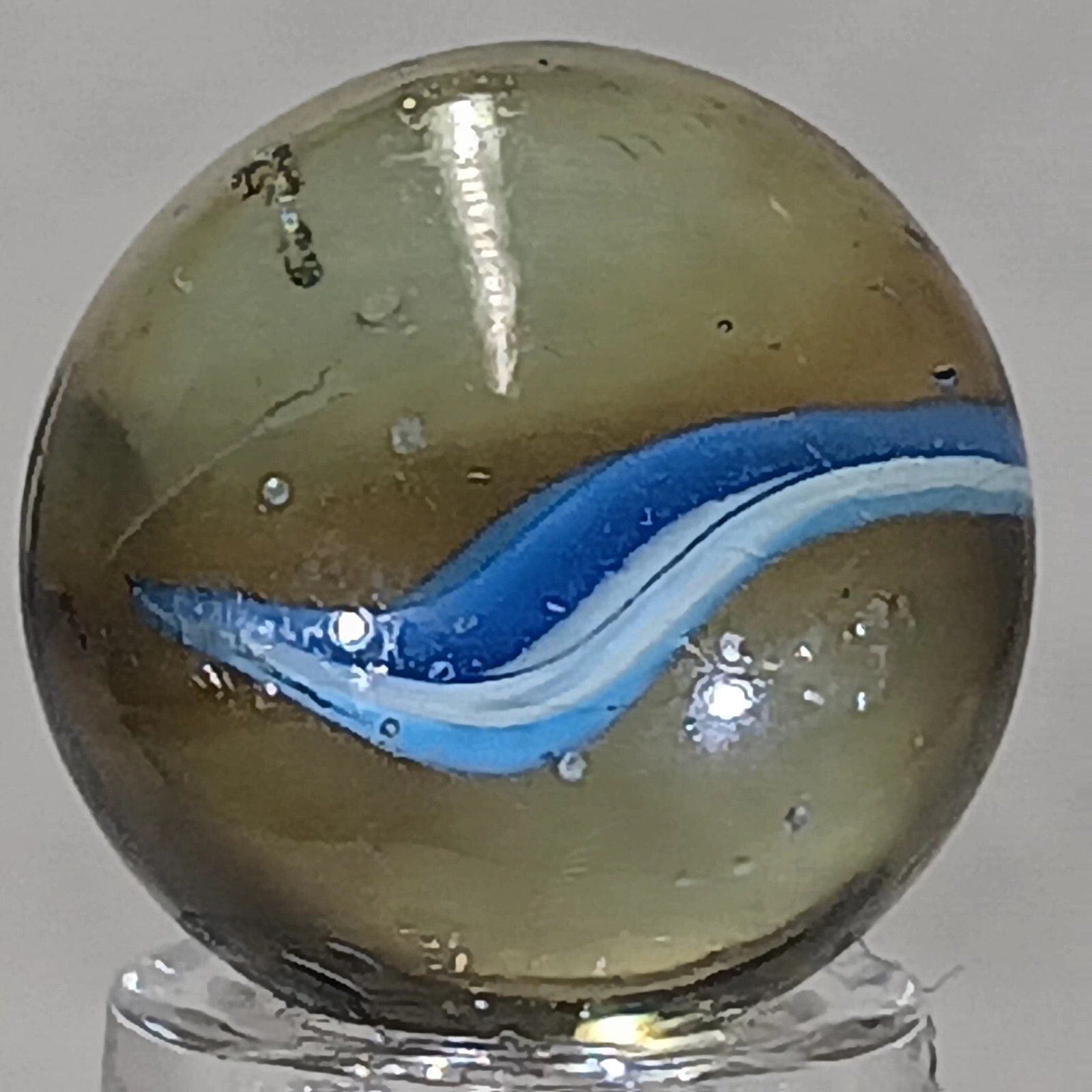 Vintage Tri-Color Hybrid Cat’s Eye Marble .62 Inches Near-Mint Condition