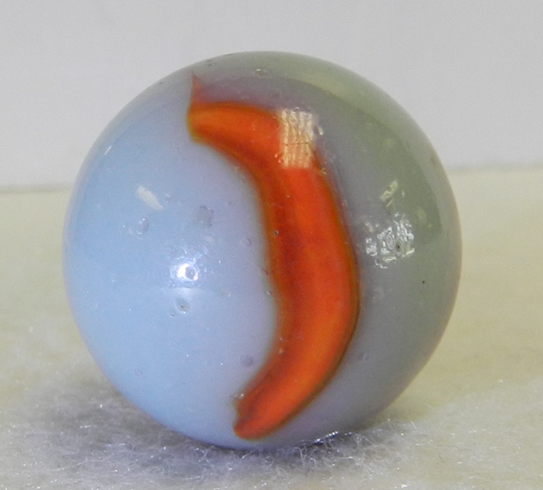 #21080m Vintage Peltier Glass Shooter Marble .98 Inches *Mint*