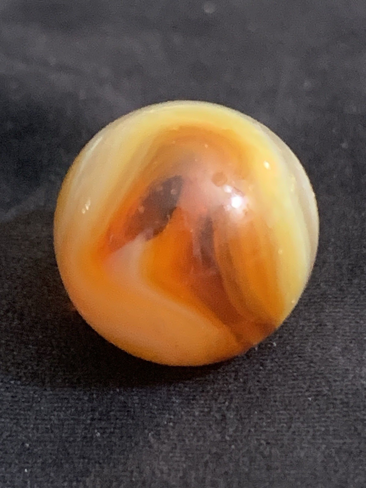 Vintage Translucent Base Red Orange Yellow White Beautiful! Sun-Rise?