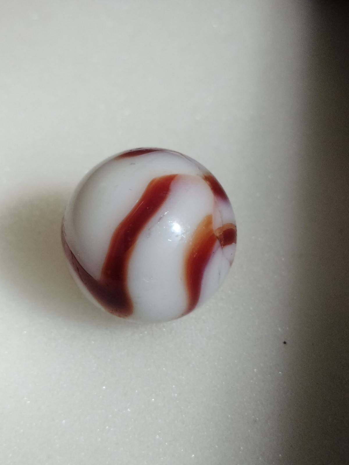 Peltier Red Zebra SHOOTER Marble 13/16 Inches NLR Miller Swirl