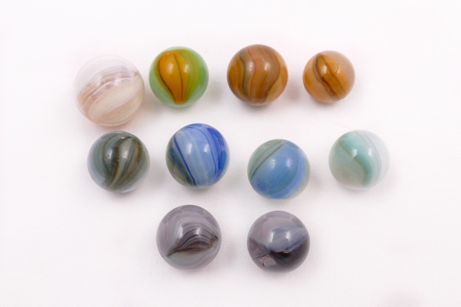 Lot of 10 Vintage Master Marbles Patch and Sunburst Style