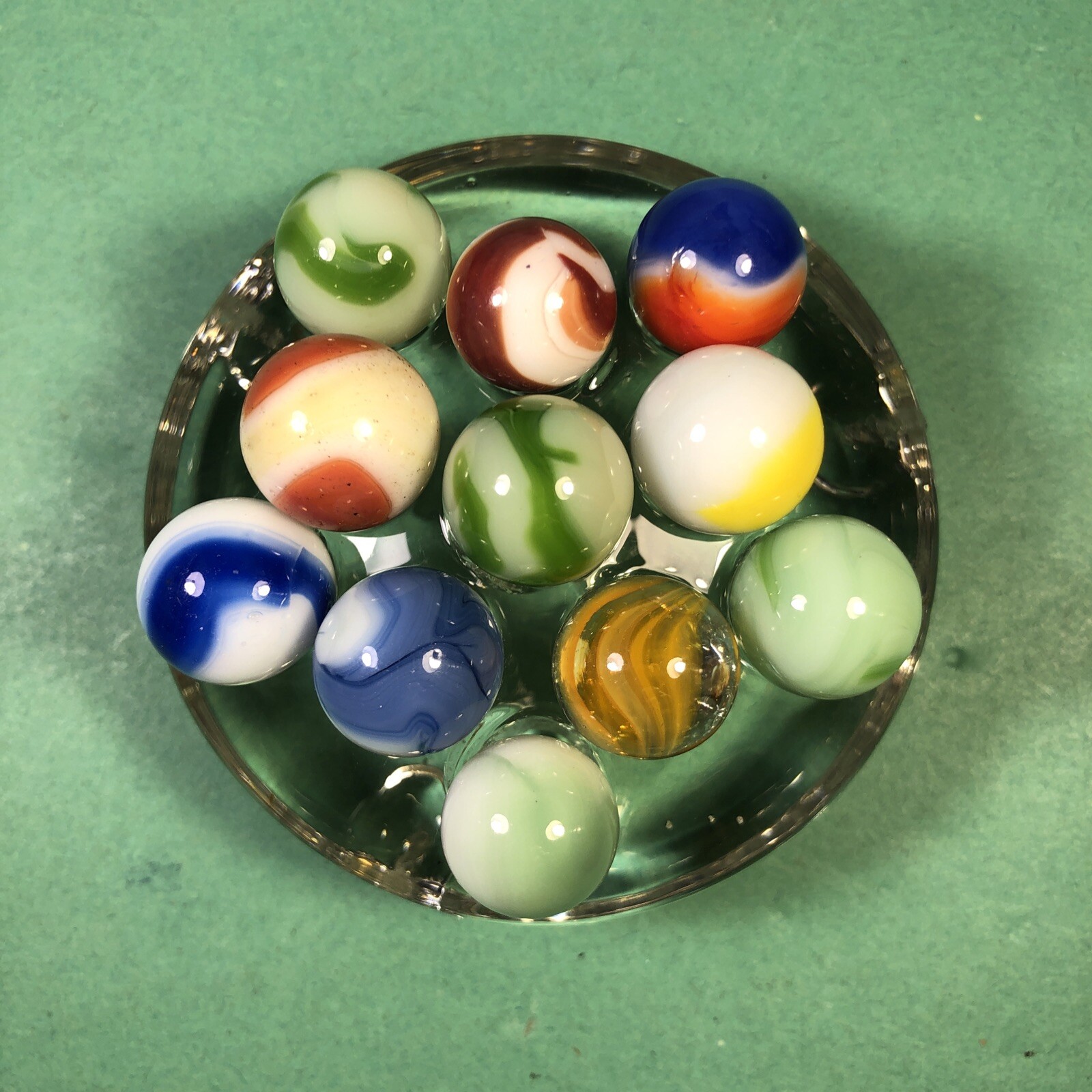 Vintage Marbles | Approximately 1/2″ | Lot Of 11 | Nice Patterns | Lot #203