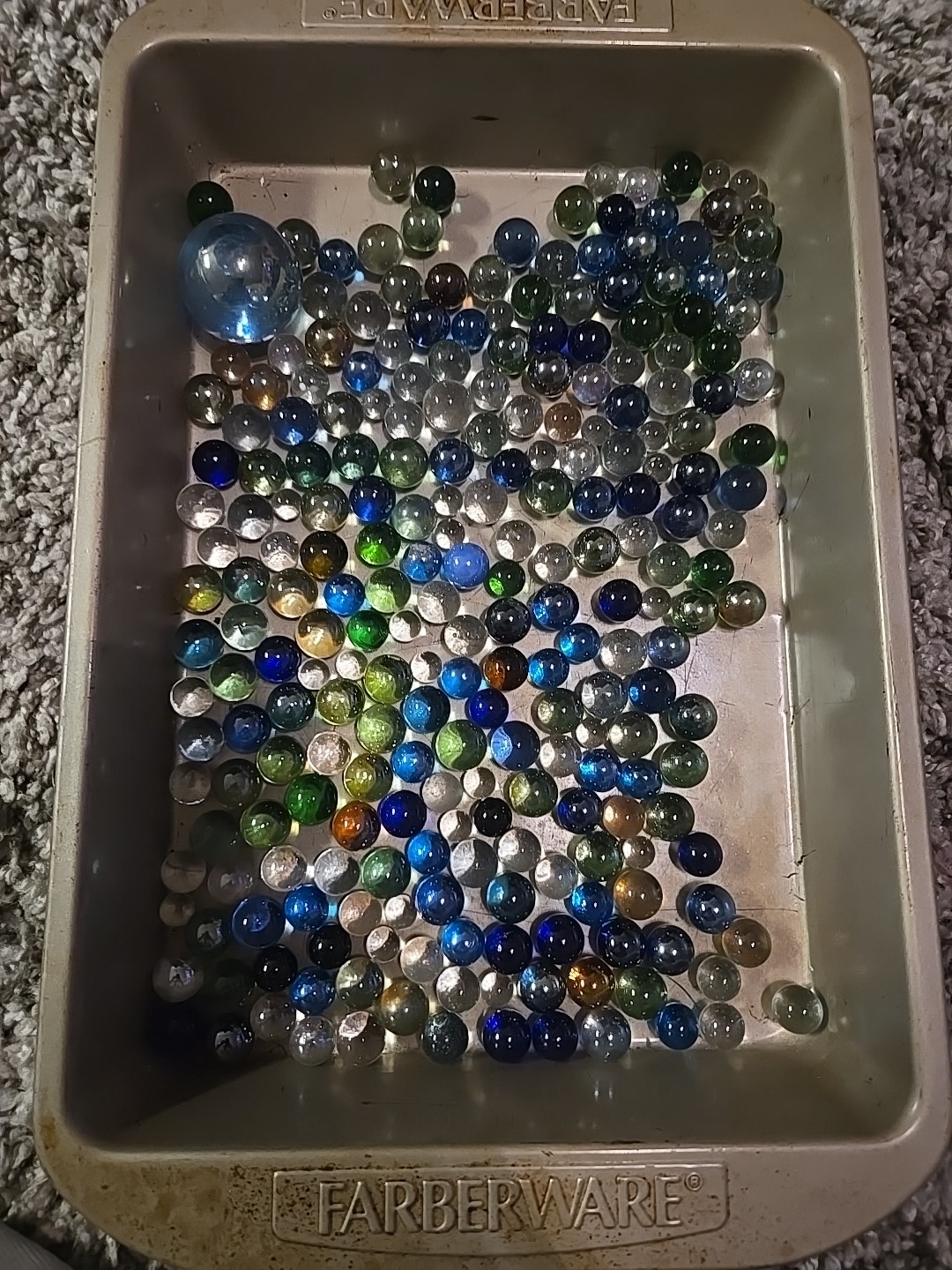 2 Ibs 10 Oz Assorted Vintage Glass Marbles – Lot #63