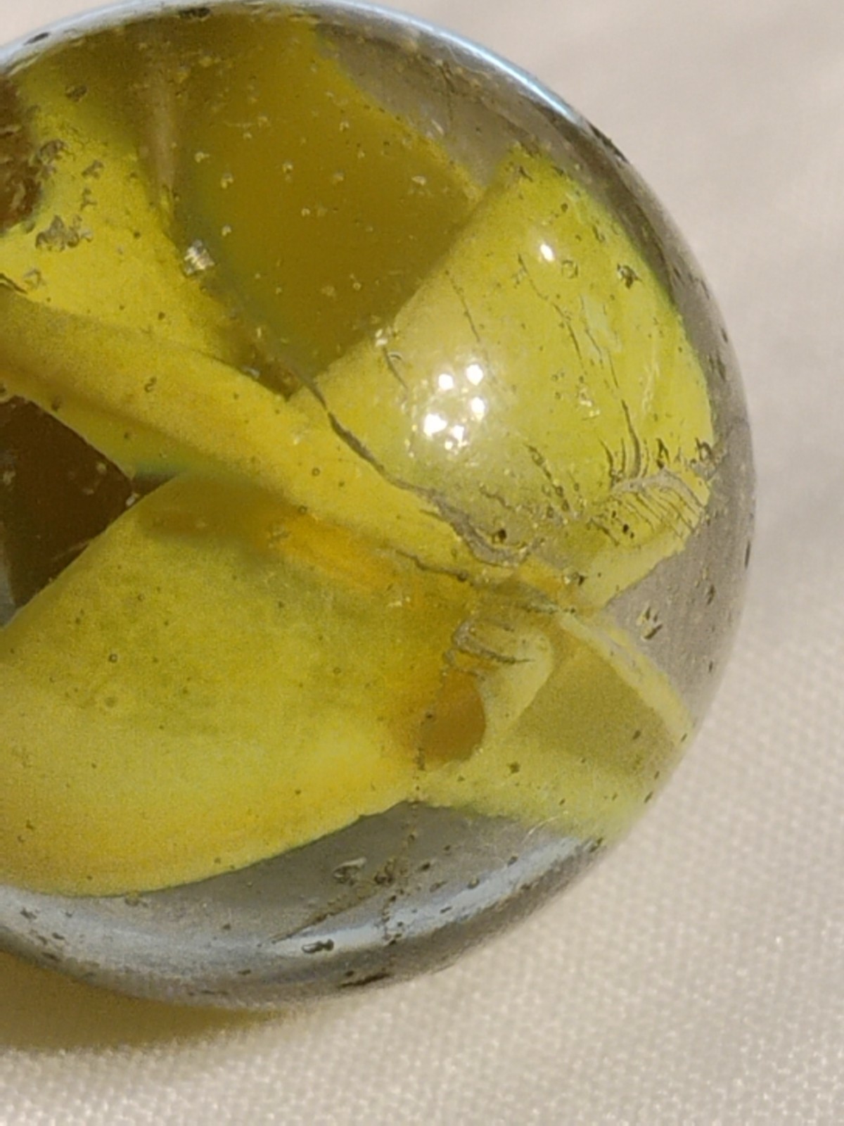 Vintage Crazy .95 Vitro Peltier Marble King Hybrid Cobra Shooter Size Marble ?